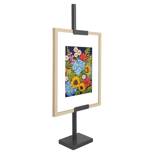 Americanflat Adjustable Tabletop Easel Stand for Picture Frames up to 28" - Ideal Picture Frame Stand to Display Art, Signs, or Photos - Use Easel Stands for Home or Events - Black - color: 1 Pack, size: 28 inch, style: Tabletop Frame Stand