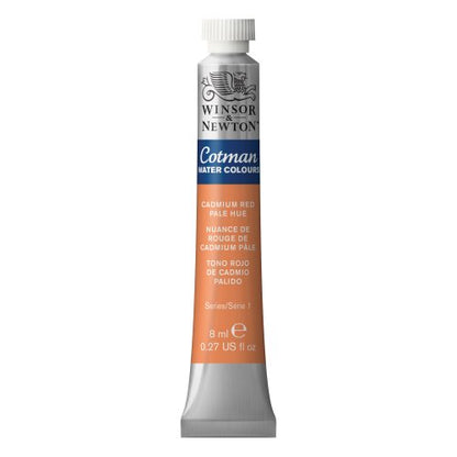 Winsor & Newton Cotman Watercolor Paint, 8ml (0.27-oz) Tube, Cadmium Red Pale Hue - color: Cadmium Red Pale Hue, style: 0.27-oz Tube