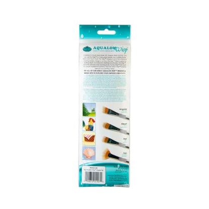 Royal & Langnickel Aqualon Wisp Angular Artist Brush Set, 5-Piece - style: Angular