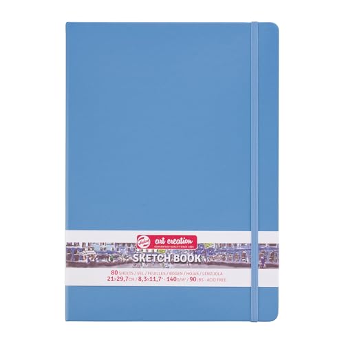 Talens Japan T9314-213M 441823 Art Creation Sketchbook, Drawing Notebook, 8.3 x 11.8 inches (21 x 30 cm), Lake Blue - color: lakeblue, size: 21×30cm
