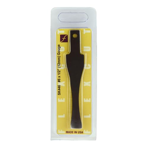 Flexcut Wood Carving Tools | SK Interchangeable Blades | #6, 1/2 inch (12mm) Gouge | Razor Sharp 1095 High Carbon Steel |Handle Not Included | SK446 | Made in the U.S.A. for Wood Carvers and Hobbyists