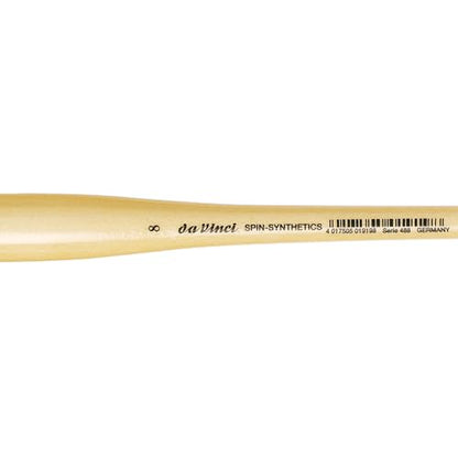 da Vinci Watercolor Series 488 CosmoTop Spin Paint Brush, Round Synthetic with Lacquered Natural Handle, Size 8 (488-08) - size: Size 8, style: Round Quill