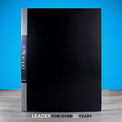 ITOYA Original Art ProFolio 18x24 Black Photo Album Book with 48 Pages - Protective Binder with Plastic Sleeves