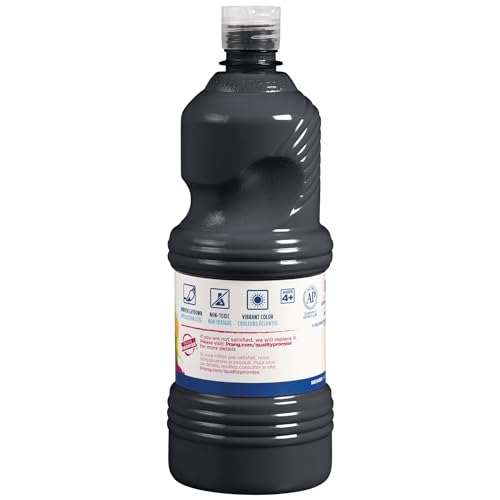 Prang Ready-to-Use Tempera Paint, Black, 32 Oz., 1 Count - color: Black