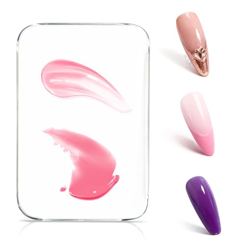 Acrylic Nail Art Palette - Transparent Nail Gel Polish Paint Mixing Pallet Design Plate For Nail Art Foundation Makeup Mixing Tray Display Stand Manicure Tools Supplies Accessories(3.15"×4.72" - size: 1 Count (Pack of 1)