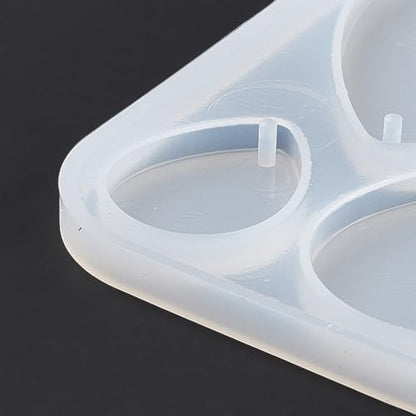 1PC Teardrop Pendant Silicone Molds Resin Epoxy Casting Molds for Earring Necklace Keychain Charms Pendants Jewelry Making DIY Gem Cabochon Craft Supplies White 109x90x5.5mm - color: White-10