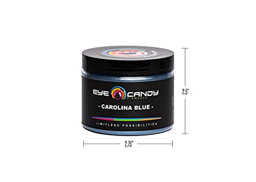 Eye Candy Pigments Premium Blue Mica Powder - Carolina Blue (50gr) - for Epoxy, Resin, Soap, Paint, Woodworking, Acrylic Pouring, Bath Bombs, Fishing Lures - DIY Arts and Crafts Additive - color: Carolina Blue