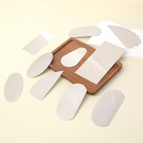 10pcs Stainless Steel Clay Scraper Set, Serrated & Smooth Pottery Ribs Ceramic Sculpting Crafts Tools Kit for Texturing Modeling Clay Sculpture Professional & Hobbyist Artists