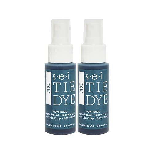 S.E.I. Jade Tie Dye Spray Bottle: 2oz. Non Toxic Fabric Dye Spray, DIY Permanent Clothing Dye, Ready to Use Tie Dye Supplies - 2 Pack - color: Jade, size: 2-Ounces