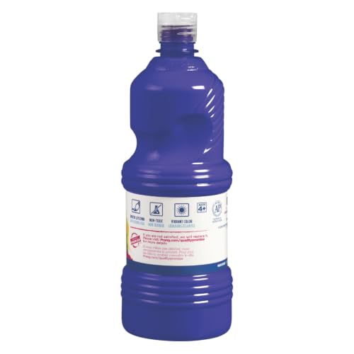 Prang Ready-to-Use Tempera Paint Quart, 32 oz., Blue, 6 Count - color: Blue (Pack of 6)