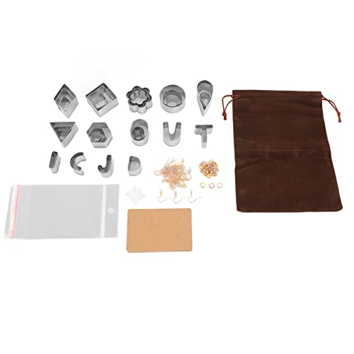 Clay Earring Making Kit, Polymer Jewelry DIY Kit with 30 Stainless Steel Cutters, Earring Hooks & Cards, for Clay, Polymer Clay, Fondant and Craft Projects