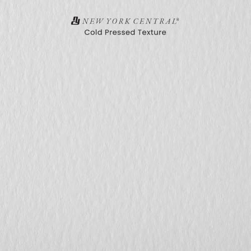 New York Central Watercolor Paper - 9x12-10 Sheets - 140 lb. Cold Press - 100% Cotton, Acid-Free, Archival Quality, Bright White Watercolor Paper Pad for Wet & Dry Media
