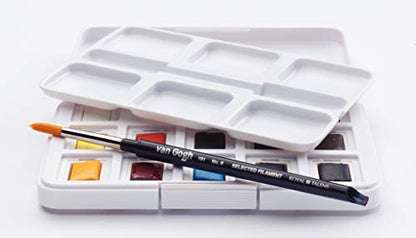 Van Gogh Watercolor Paint Set, Plastic Pocketbox, 12-Half Pan General Selection