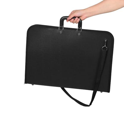 SEWACC Art Portfolio Case Painting Bag with Handle 35x50cm Portable Drawing Portfolio Tote for Students Artist Carrying Storage for Artwork Posters