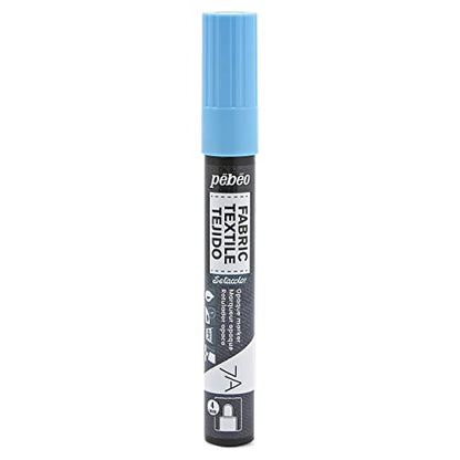 Pebeo 7A Marter Fabric Marker, 4 mm, Pastel Blue - color: Pastel Blue