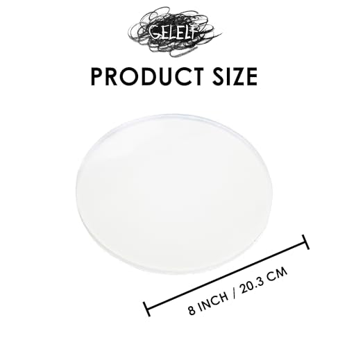 GELELF Upgraded Gel Printing Plate - No Aging & Bubbling Reusable Round (8" Diameter) Gel Plates for Monoprinting -Printmaking Art Supplies for Card Making, Book Press, Journaling, Scrapbooking - size: Circle 8" I 20.3cm