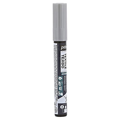Pebeo 7A Marter Fabric Marker, 4 mm, Silver - color: Silver