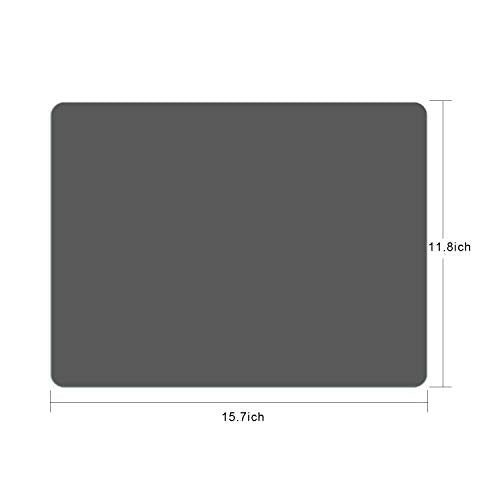Silicone Placemats, Food-Grade Non-Slip Waterproof, Dining, Stain Resistant, Countertop Protector, Kitchen Counter Mat, Heat Resistant, Baking mat Dishwasher Safe (15.7x11.8Inch-4pack, Gray) - color: Gray, size: 15.7x11.8Inch-4pack
