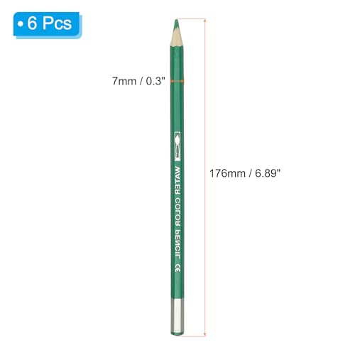 PATIKIL Watercolor Pencil, 6Pcs Water Soluble Pencils for Blending, Coloring, Sketch Drawing, Painting, Emerald Green - color: Emerald Green