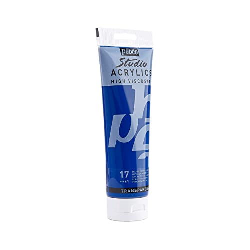 Pebeo - Acrylic Fine Studio Acrylics - Phthalocyanine Blue - Phthalocyanine Blue 100ml/3.38oz - color: Phthalocyanine Blue