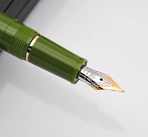 JINHAO 82 Fountain Pen with Gold Clip (F Nib 0.5mm, Avocado Green) - color: Avocado Green