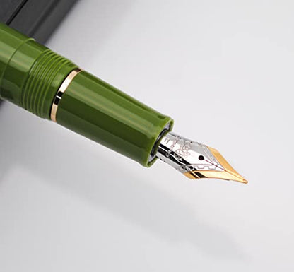 JINHAO 82 Fountain Pen with Gold Clip (F Nib 0.5mm, Avocado Green) - color: Avocado Green