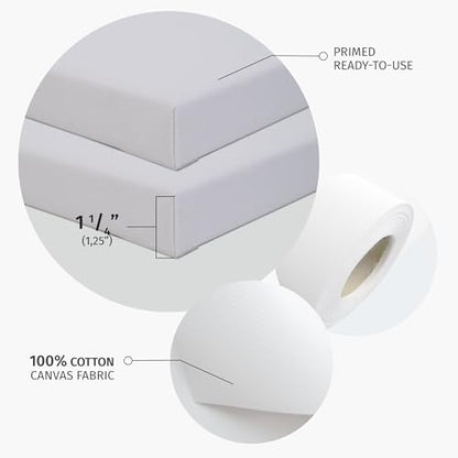 PIXY CANVAS Value Pack of 1 Stretched Canvas 8x14 inch, 1-1/4 (1.25) inch deep for Your Paintings/Artwork/Wall Art/Wall Decor (Pack of 1 Canvas, 8 x 14 inch, Landscape) - size: 8 x 14 inch, style: Pack of 1