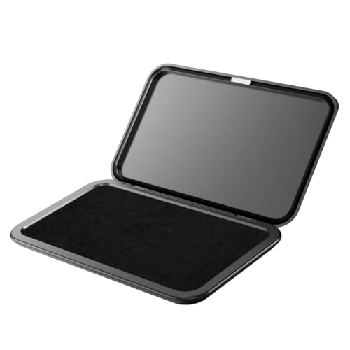 Fingerprint Ink Pad Ultra-Black 6.2" – Quick-Dry, Flawless, Non-Toxic Ink for 10,000+ Clear Prints – Large Stamp Pad for Notary, ID Verification, Banks, Schools, Law Enforcement & Legal Forms - size: Rectangle Large｜Single