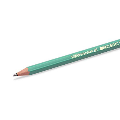 Bic Evolution Original Pencils - Pack of 10 - All-Purpose, Extra- Resistant Erasable Pencils for Easy Drawing and Writing, black - size: 10 Count (Pack of 1)