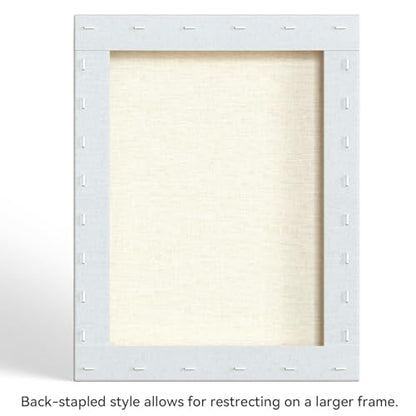 PHOENIX 14x18 Inch 2 Pack Artist Canvas - Large Stretched Canvases for Painting - 3/4 Inch Profile, 100% Cotton 11 Oz. Gesso Primed White Blank Professional Canvas Oil & Acrylic Paints - size: 14"x18", style: Traditional