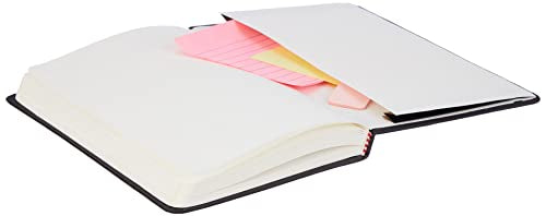 Amazon Basics Classic Blank Notebook, Hardcover, 240 Pages, 5" x 8.25", Black - size: 1 Pack, style: Unruled