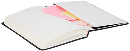 Amazon Basics Classic Blank Notebook, Hardcover, 240 Pages, 5" x 8.25", Black - size: 1 Pack, style: Unruled