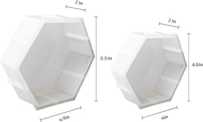 2 Pcs Large Silicone Molds for Resin 9 inch 7inch Hexagon Silicone Molds, Hexagon Deep Resin Mold for Epoxy Resin, Silicone Molds for Flowers Bouquet Preservation - color: Hexagon Silicone Molds