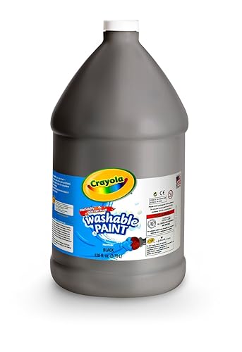 Crayola Washable Paint For Kids - Black (1 Gallon), Kids Arts And Crafts Supplies, Non Toxic, Bulk - color: Black