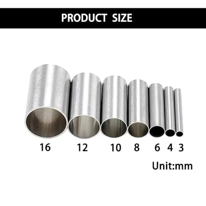 7PCS Stainless Steel Clay Cutter Round Circle Shape Cutter Ceramics Dotting Baking Ring Mold Cutter for Polymer Clay Pottery Handmade DIY Craft (7)