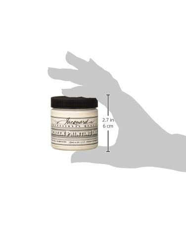 Jacquard Professional Screen Print Ink, Water-Soluable, 4oz Jar, White (118)
