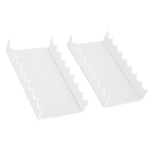 Clear Acrylic Makeup Brush Holder, 2PCS Horizontal Brush Drying Rack for Paint Brushes, Vanity Table Accessory for Home