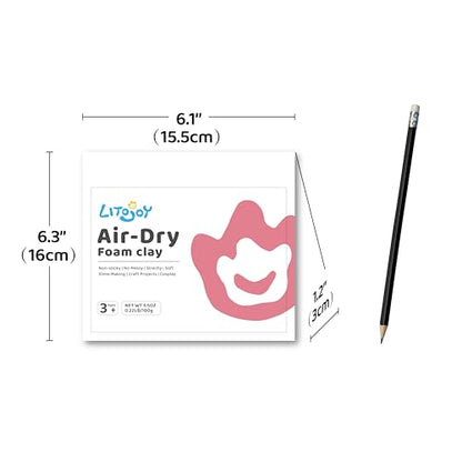 Blue Air Dry Foam Clay - 3.5 OZ (0.22 LB) 100 Grams - Modeling, Soft, Light Weight, for School Supply, Art Projects, Christmas Deco, Cosplay Props, Slime Supplies, Flower Mirror (Blue) - color: Blue