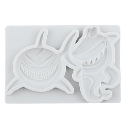 Shark Crocodile Polymer Clay Mold Shark Alligator Silicone Molds for DIY Crafts Epoxy Resin Casting Air Dry Polymer Clay Plaster Jewelry Making - color: Style F