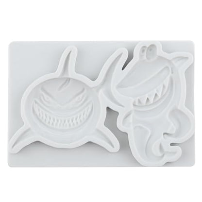 Shark Crocodile Polymer Clay Mold Shark Alligator Silicone Molds for DIY Crafts Epoxy Resin Casting Air Dry Polymer Clay Plaster Jewelry Making - color: Style F