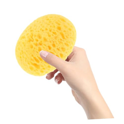 KOMBIUDA 4pcs Wall Texture Repair Sponge Set, Removable Yellow Drywall Patch Sponges for Ceiling and Wall DIY Painting, Artist Craft and Home Decor Tools
