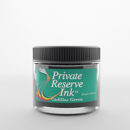 Private Reserve Premium Fountain Pen Ink, 60ml Bottle, Cadillac Green | Premium fountain pen ink with smooth flow, rich color, and reliable everyday writing performance. - color: Cadillac Green