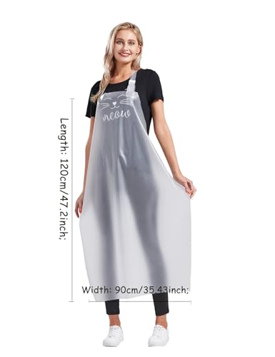 Nanxson TPU Waterproof Apron Lightweight Work Apron with Adjustable Buckle | Liquid Resistant,Neck buckle design,Easy to clean,Unisex,Butcher Apron for Dishwashing Grooming,Halloween - color: Transparent