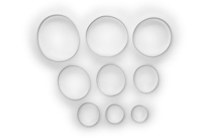 Fox Run, 1 x 6 x 6 inches, Round Cookie Cutter Set - color: Round Cookie Cutter Set