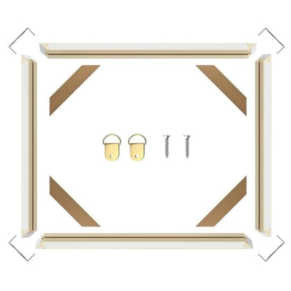 DIY Wood Canvas Stretcher Bars Kit 8" x 12", 1.25” Depth Gallery Wrapped Canvas Frame Kit for Oil Painting, Prints, Sturdy Wooden Frame for Wall Art, Easy Assembly, Made in USA - size: 8"X12"