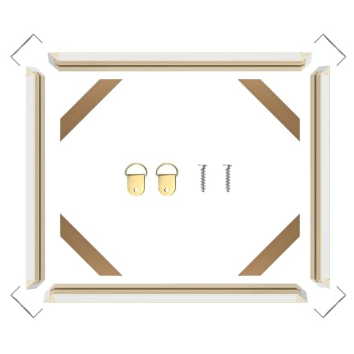 DIY Wood Canvas Stretcher Bars Kit 8" x 12", 1.25” Depth Gallery Wrapped Canvas Frame Kit for Oil Painting, Prints, Sturdy Wooden Frame for Wall Art, Easy Assembly, Made in USA - size: 8"X12"