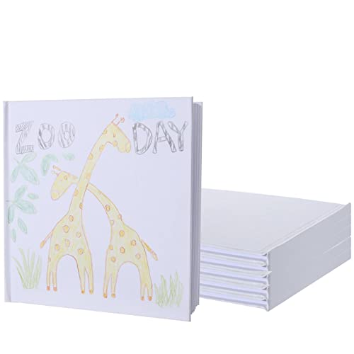 6 Pack Hardcover Blank Book,5x5 Inch Unlined Sketchbook Journal - 18 Sheets/36 Pages Each, Bulk Pack of White Hardcover Blank Books for Writing, Drawing Make Your Own Book, Multi-Purpose for Students & Adults - size: 5x5 inch