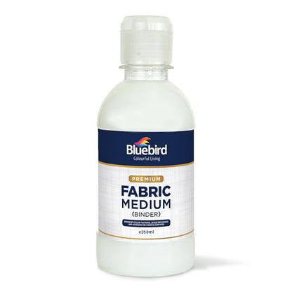 BLUEBIRD Fabric Medium - Textile Medium for Fabric Painting, Prevents Flaking, Ideal for Clothes, Accessories, and More (8.5 Fl Oz / 250 ML) - size: 8.5 Fl Oz (Pack of 1)