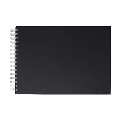 Artway 2302278 Studio - Spiral Bound A4 Sketch Book - Landscape - 96 Pages (48 Leaves) of 170gsm Cartridge Paper - Hardback Sketchbook, Black - size: A4 Landscape