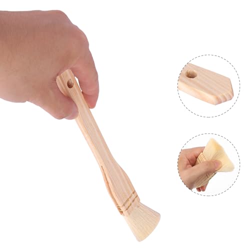 20 PCS 1 Inch Flat Hake Brushes, Hake Brush with Wood Handle, Sheep Hair Hake Paint Brushes for Watercolor, Pottery, Painting Arts, Crafts - size: 20 PCS